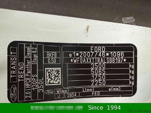 Pick-up dodávka FORD Transit Pritsche 350 L3 Einzelkabine Trend ACC