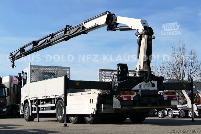Γερανός τοποθετημένος σε φορτηγό SCANIA G410 Pritsche Kran Retarder Lift-/Lenkachse