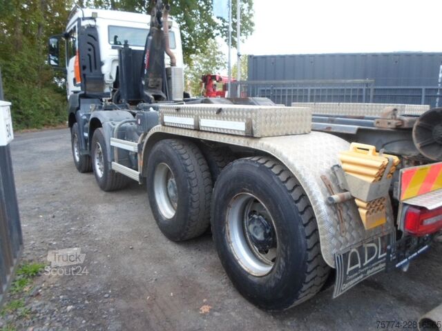 Kroklastebil MAN TGS 41.480/8x4/Abroller HIAB KNICKARM