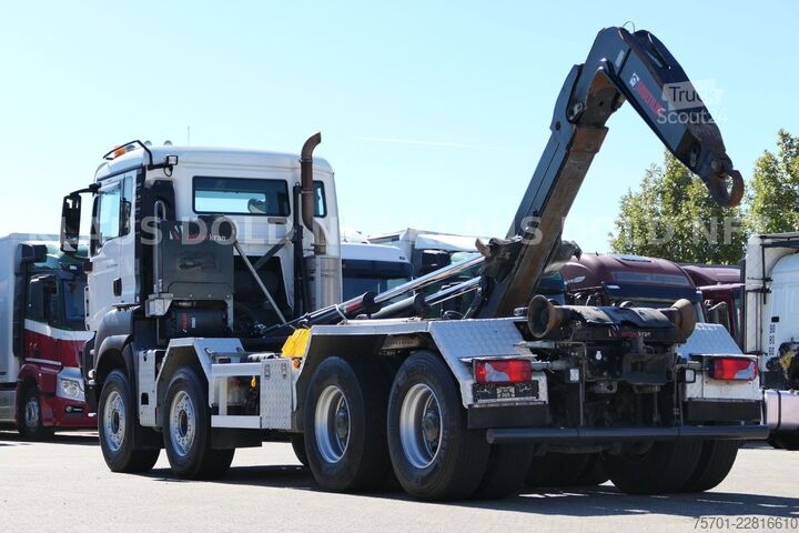 Камион с кука за контейнери MAN TGS 35.480 Abrollkipper Hiab Retarder Euro 6