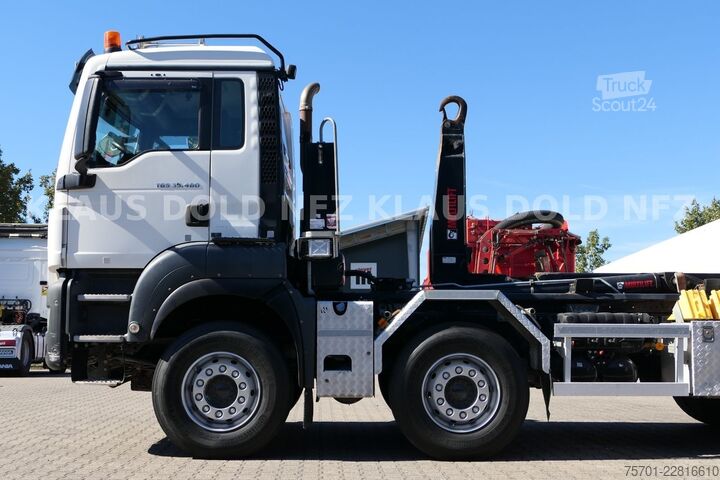 Камион с кука за контейнери MAN TGS 35.480 Abrollkipper Hiab Retarder Euro 6