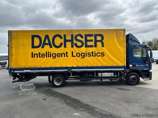 Flatbed truck with tarp IVECO EUROCARGO 120E22 PLANE, SCHALTER LBW