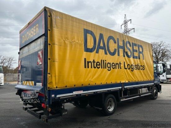Flatbed truck with tarp IVECO EUROCARGO 120E22 PLANE, SCHALTER LBW