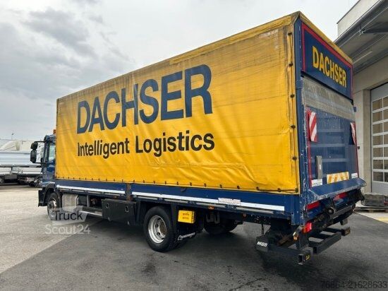 Flatbed truck with tarp IVECO EUROCARGO 120E22 PLANE, SCHALTER LBW