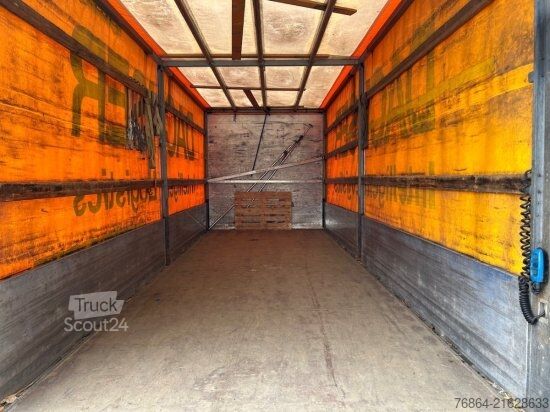 Flatbed truck with tarp IVECO EUROCARGO 120E22 PLANE, SCHALTER LBW