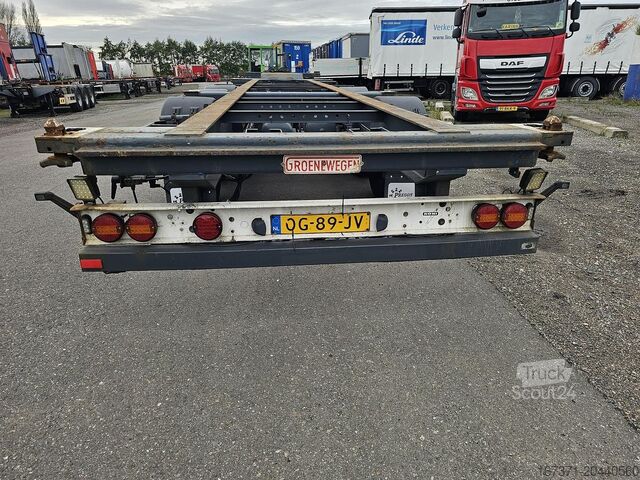 Transporte de contenedores GROENEWEGEN 45.08 CC-16-27 |BPW DISC| APK 12-12 2025 |. DUT...