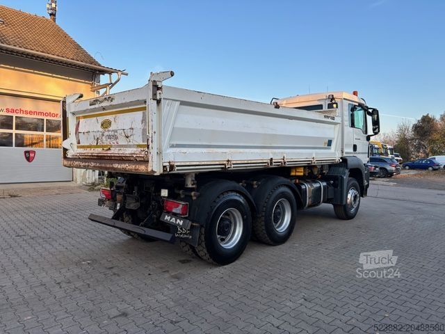 Tre-sidet tipbil MAN TGS 26.480 Pritarder*Meiller*Bordmatik*AHK*TOP