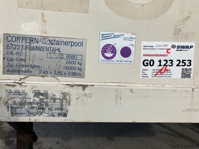 Remolque con caja móvil SPIER Wechselbrücke Koffer