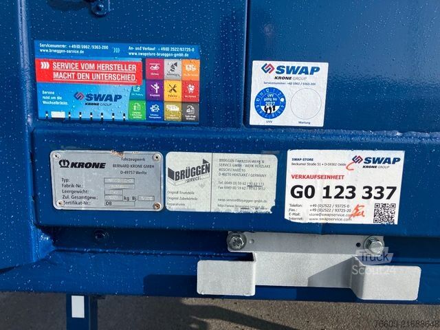 Değiştirme kasalı treyler KRONE Wechselbrücke Plane