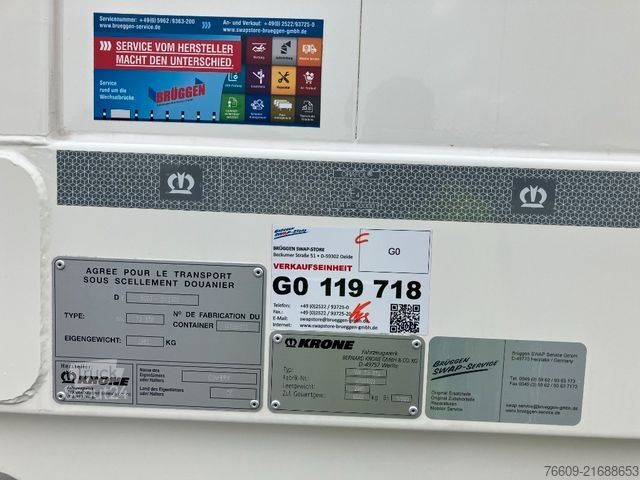 Değiştirme kasalı treyler KRONE Wechselbrücke Koffer