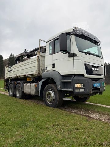 Billenő teherautó MAN TGS 26.440 6X4 Blatt Blatt Hiab 144 Hochschtand