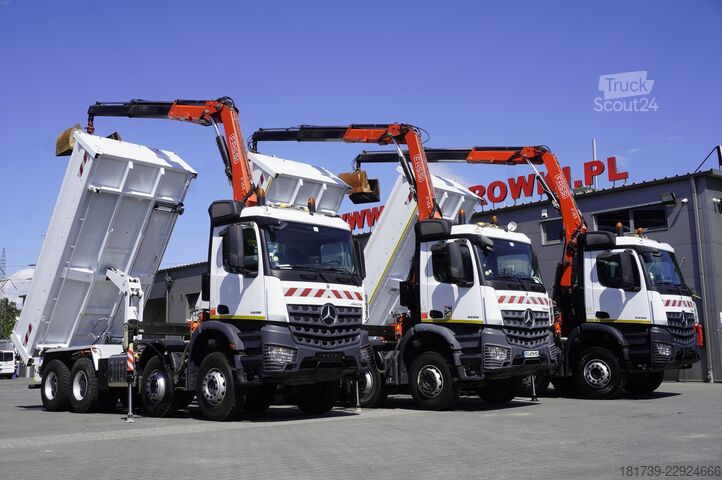 قلاب تفريغ ثنائي الاتجاه Mercedes-Benz Arocs 3236 8x4 / HDS Fassi F155A.0.22