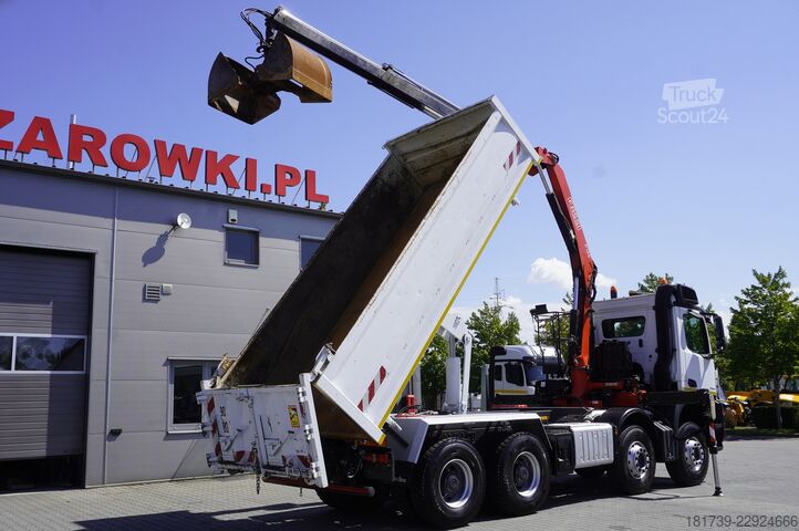 قلاب تفريغ ثنائي الاتجاه Mercedes-Benz Arocs 3236 8x4 / HDS Fassi F155A.0.22