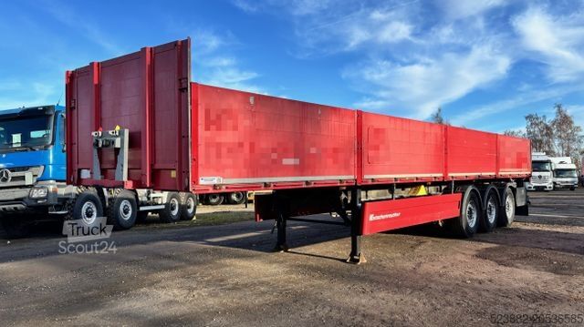 Werkplatform oplegger SCHMITZ CARGOBULL SPN335 Lift*Bordwände*Rungen*TOP-Zustand