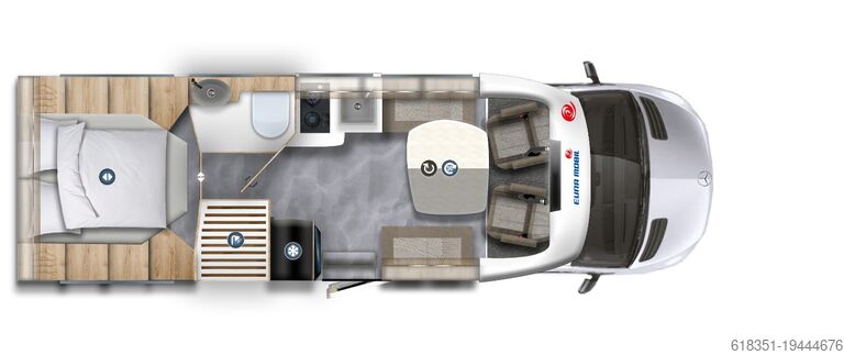 Halvintegrerad husbil EURA MOBIL PROFILA T 726 QF Automatik, 170 PS, Maxi 4,5 t