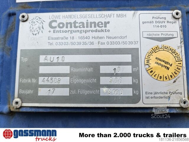 Контейнер с крюковым захватом  Absetzcontainer ca. 10m³ offen