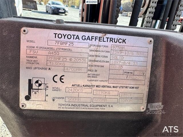 Forklift Toyota 7FBMF25 Forklift – Electric