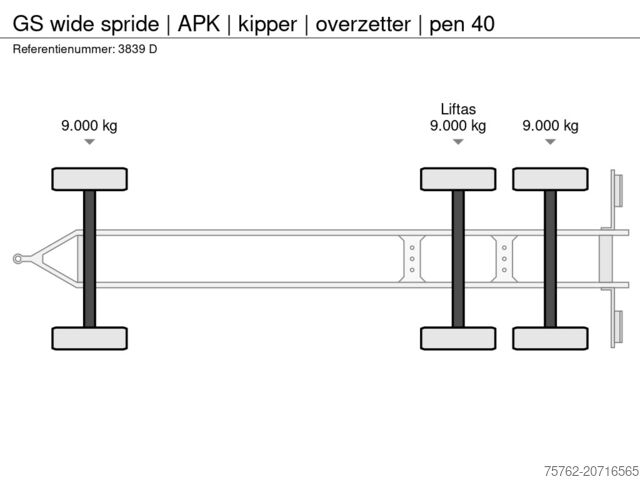 Transport av containere GS wide spride | APK | kipper | overzetter | pen 40