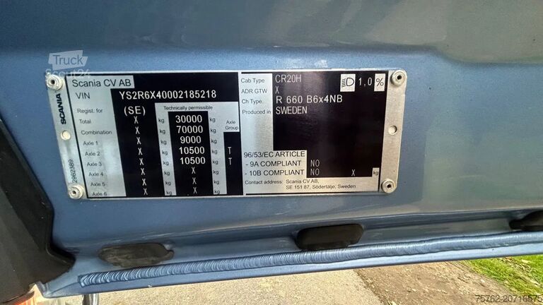 Haakarmsysteem Scania R660 V8 HIAB 30 Ton | Retarder | alcoa | bullbar