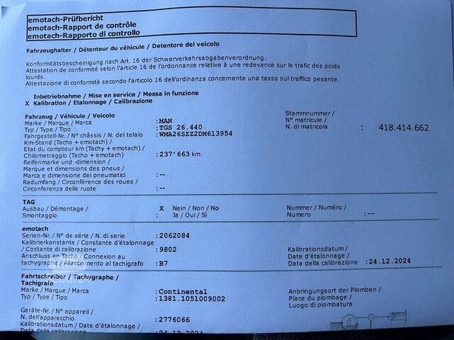 Savitvežis MAN TGS26.440  Retarder 6x4 AHK Blatt Blatt