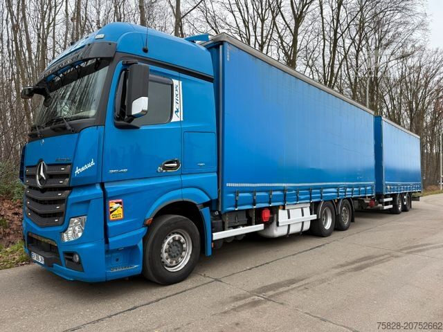 Plattewagen met zeil MERCEDES-BENZ Actros 2545 / Retarder / Volumenzug
