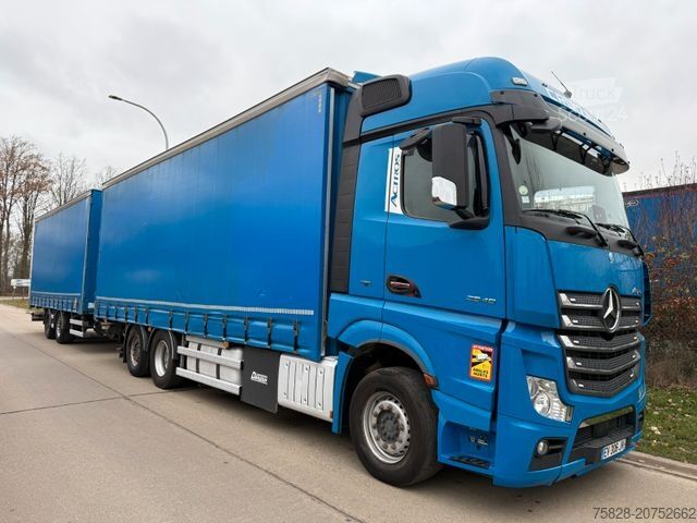 Plattewagen met zeil MERCEDES-BENZ Actros 2545 / Retarder / Volumenzug
