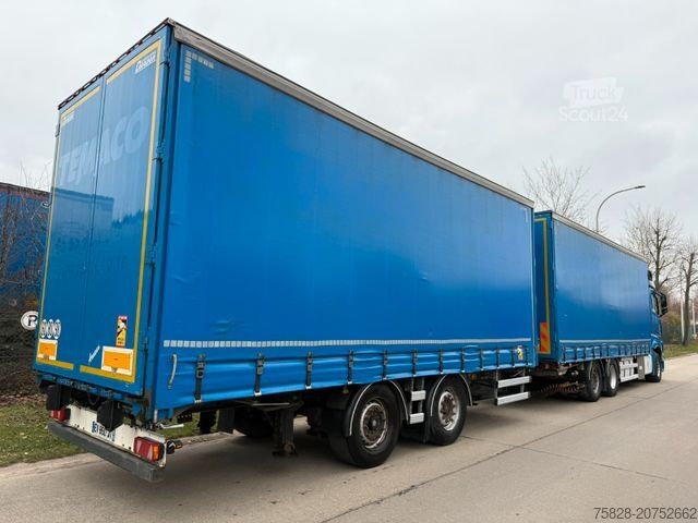 Plattewagen met zeil MERCEDES-BENZ Actros 2545 / Retarder / Volumenzug
