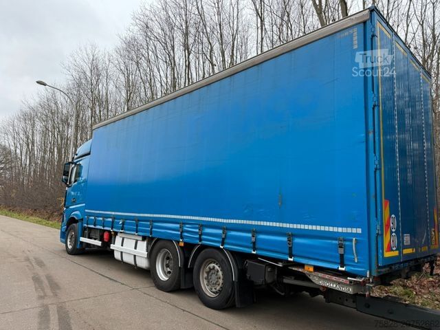 Plattewagen met zeil MERCEDES-BENZ Actros 2545 / Retarder / Volumenzug