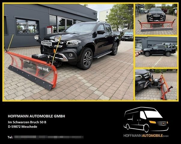 Furgon MERCEDES-BENZ X250d 4x4 Doppelkabine Allrad Schneepflug Schild