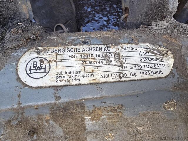 Achse BPW HSF 12010-16 ECO-P 15 CM SQUARE.