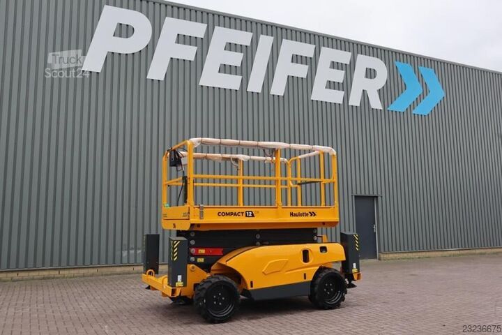 Haulotte Compact 12DX Gyldig inspeksjon, Diesel, 4x4 drift, Haulotte Compact 12DX Valid Inspection, Diesel, 4x4 Drive,