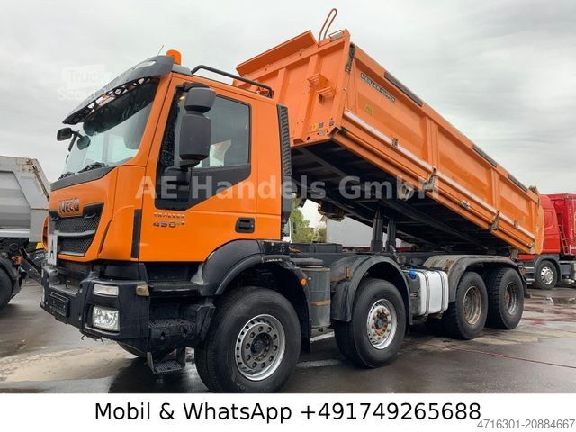 Camion-benne tricar IVECO Trakker 450 E6 BB 8x4 Meiler *13m³/Bordmatik/AP