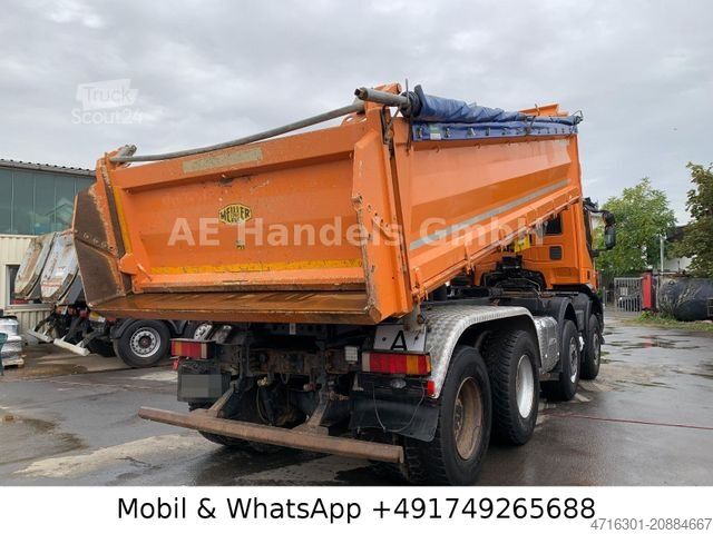 Camion-benne tricar IVECO Trakker 450 E6 BB 8x4 Meiler *13m³/Bordmatik/AP