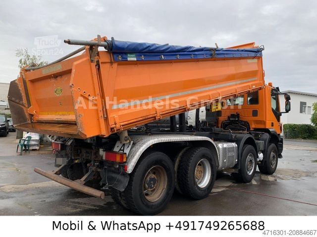 Camion-benne tricar IVECO Trakker 450 E6 BB 8x4 Meiler *13m³/Bordmatik/AP