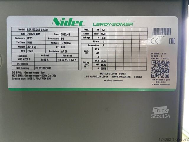 Agregat Perkins 4012-46TAG3A - 1.880 kVA Generator - DPX-19824-O