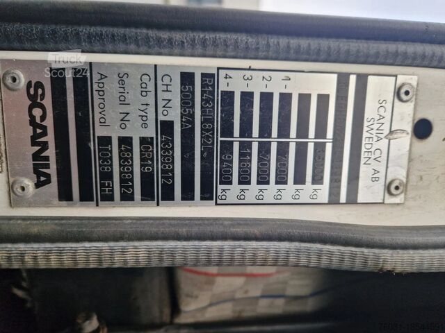 Transporteur de voitures Scania R143-500 V8 8x2