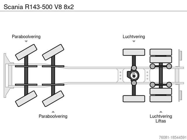 Transporteur de voitures Scania R143-500 V8 8x2