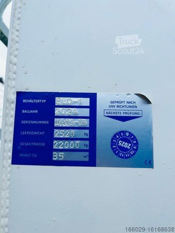 Remorcă cu șasiu interschimbabil  Abroll Container Schlammdicht 35m³