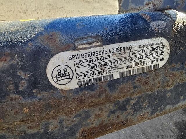 Os BPW HSF 9010-ECO P TRAILER AXLE