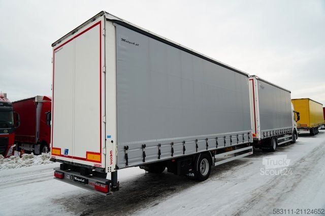 Ciężarówka jumbo SCANIA P 280 / ZESTAW TANDEM / FIRANKA / 120 M3 / WECON