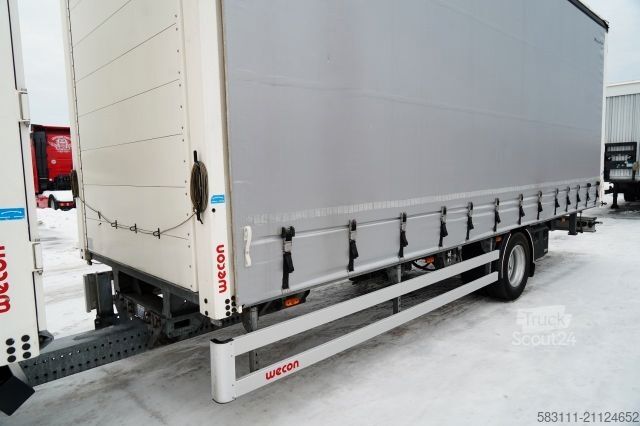 Ciężarówka jumbo SCANIA P 280 / ZESTAW TANDEM / FIRANKA / 120 M3 / WECON