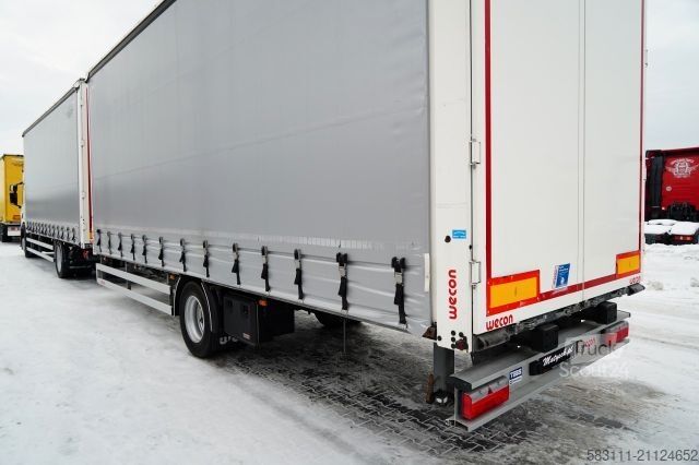 Ciężarówka jumbo SCANIA P 280 / ZESTAW TANDEM / FIRANKA / 120 M3 / WECON