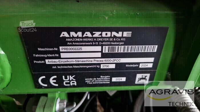 Precision seeder Amazone PRECEA 6000-2 FCC SUPER