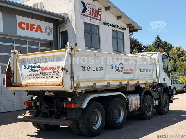 Üç taraflı damperli kamyon IVECO TRAKKER 450 8X4 DAUTEL Bordmatic 130.000km!