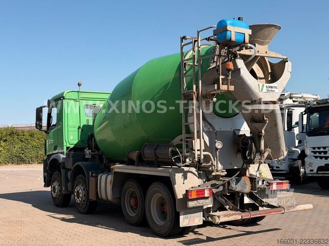 Miešačka betónu na podvozku MERCEDES-BENZ Arocs 3240 8X4 Stetter 9M3 Hardox