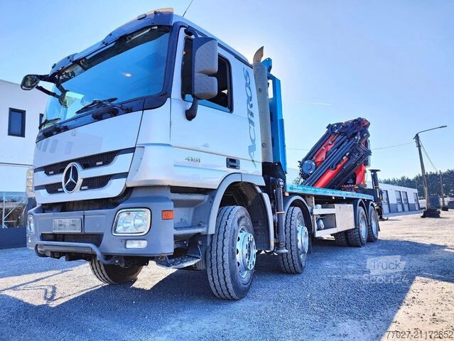 Plateau de chargement Mercedes-Benz Actros 4151 V8 8x4 roofcrane / dachdecker Palfi...