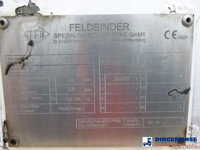 Silo Feldbinder Powder tank alu 36 m3 / 1 comp