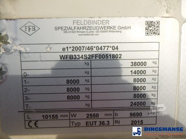 Siilo Feldbinder Powder tank alu 36 m3 / 1 comp