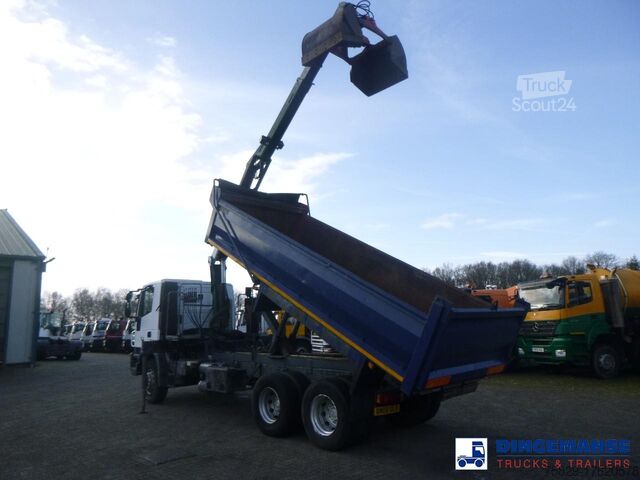 Kranbil Iveco AD260T33 6X4 RHD tipper + HMF crane
