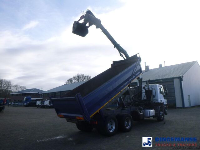 Kranbil Iveco AD260T33 6X4 RHD tipper + HMF crane